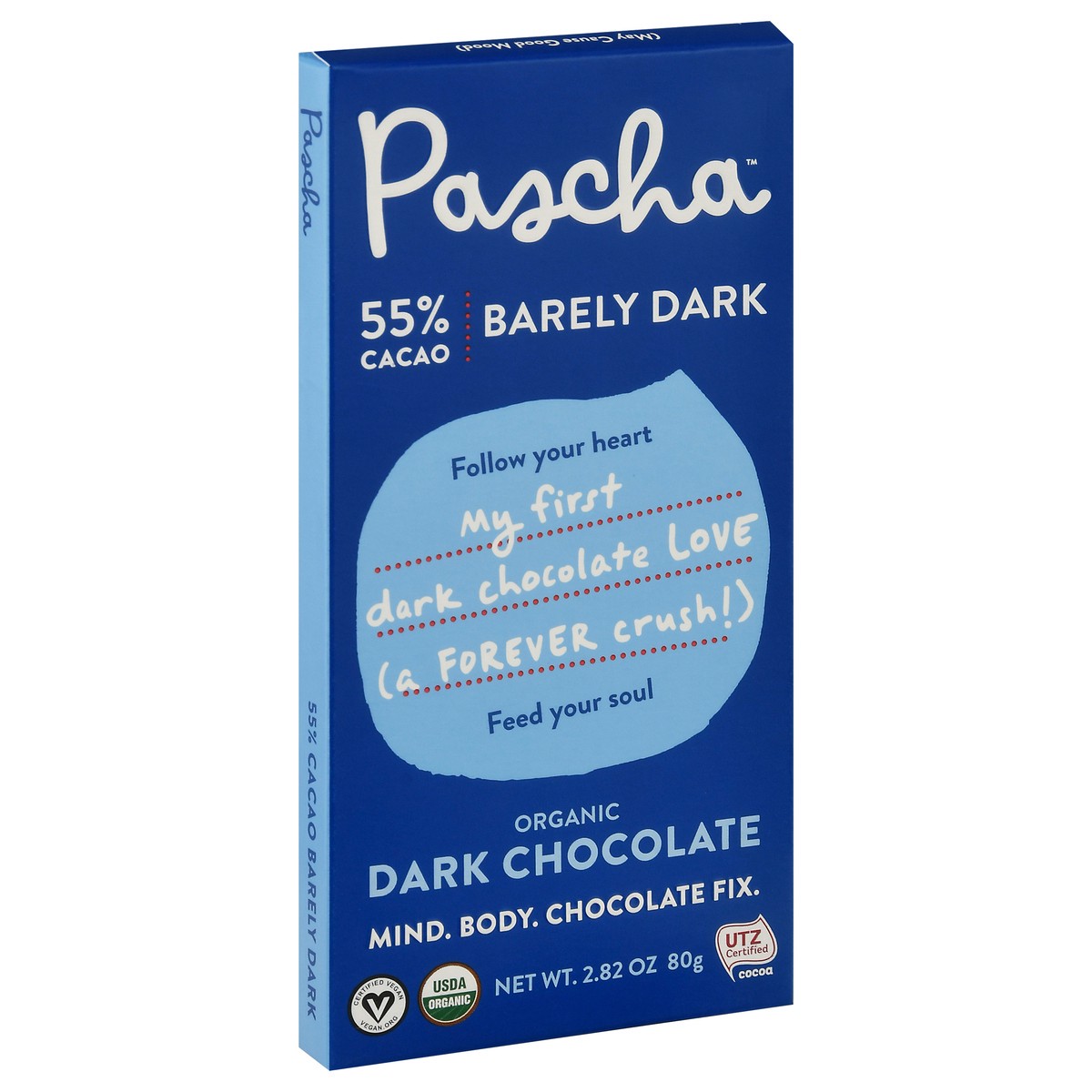 slide 11 of 12, Pascha Dark Chocolate Bar 55% Cacao, 2.82 oz