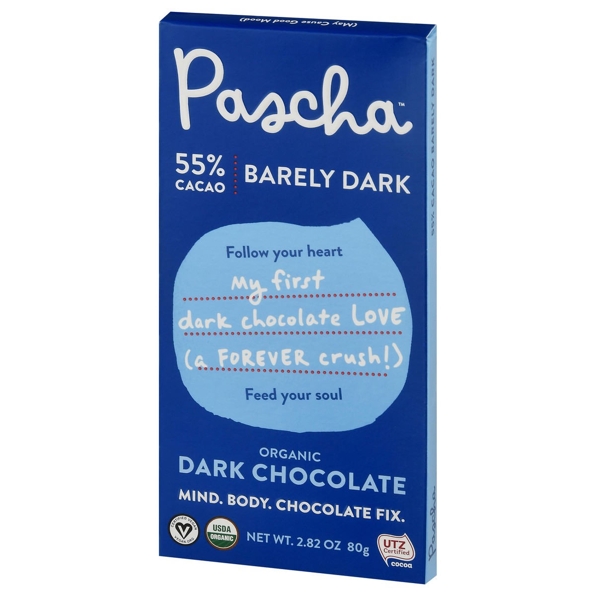 slide 5 of 12, Pascha Dark Chocolate Bar 55% Cacao, 2.82 oz