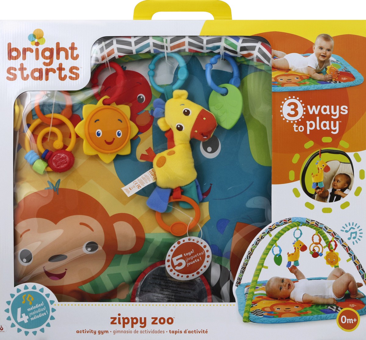 slide 4 of 4, Bright Starts Zippy Zoo Infant Activity Gym - Multi, 1 ct