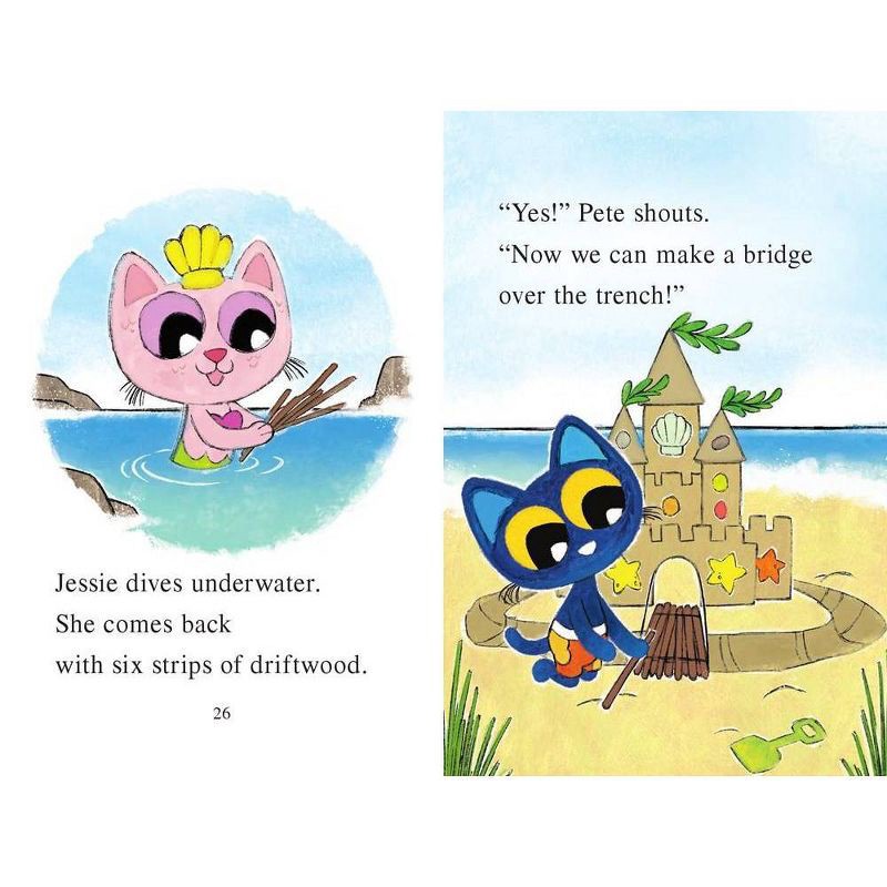 slide 5 of 8, Harper Collins Pete the Kitty and the Mermaid's Sandcastle - (My First I Can Read) by James Dean & Kimberly Dean (Paperback), 1 ct