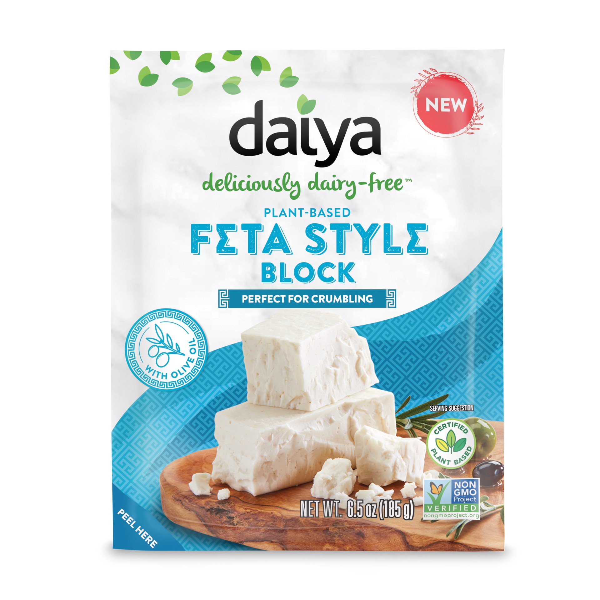 slide 1 of 9, Daiya Dairy Free Feta Cheese Block - 6.5 oz, 6.5 oz