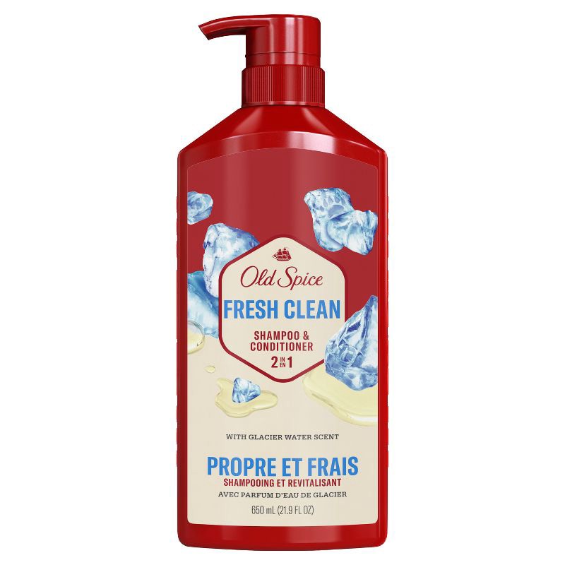 slide 8 of 9, Old Spice 2-in-1 Shampoos and Conditioner - Fresh Clean - 21.9 fl oz, 21.9 fl oz