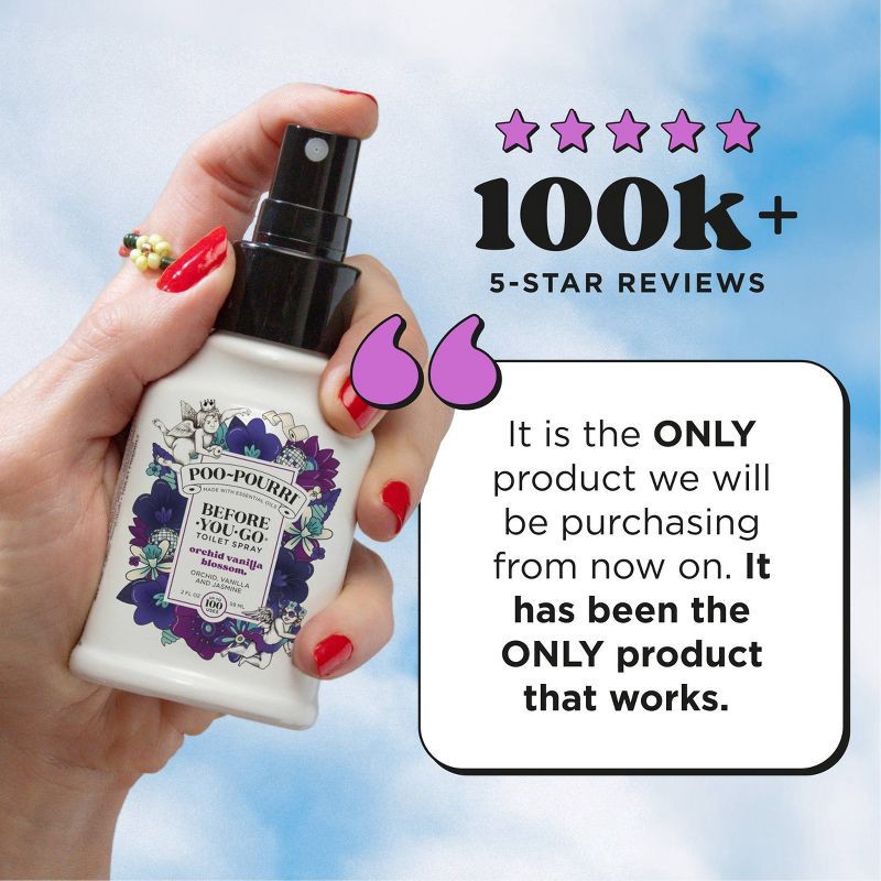 slide 15 of 16, Poo-Pourri Orchid Vanilla Blossom Toilet Spray 2 fl oz, 2 fl oz
