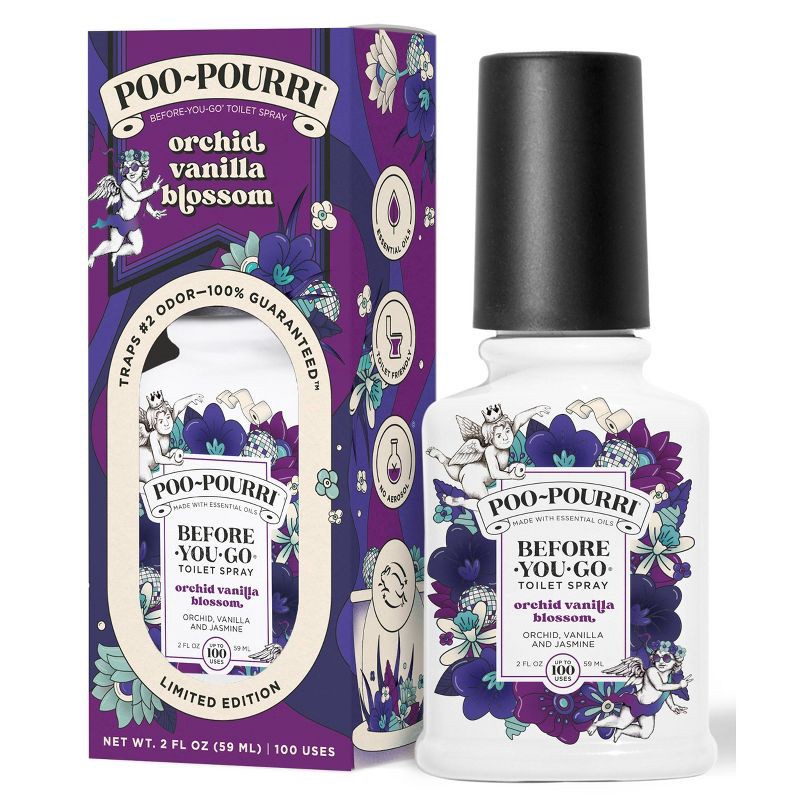slide 6 of 16, Poo-Pourri Orchid Vanilla Blossom Toilet Spray 2 fl oz, 2 fl oz