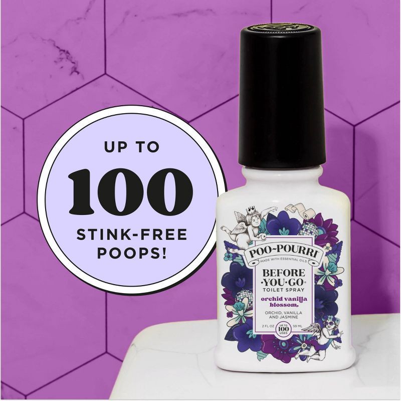 slide 11 of 16, Poo-Pourri Orchid Vanilla Blossom Toilet Spray 2 fl oz, 2 fl oz