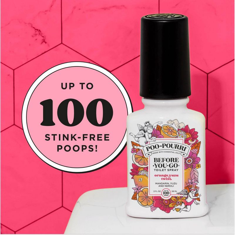 slide 9 of 15, Poo-Pourri 2 fl oz Yuzu Twist Toilet Spray Orange, 2 fl oz