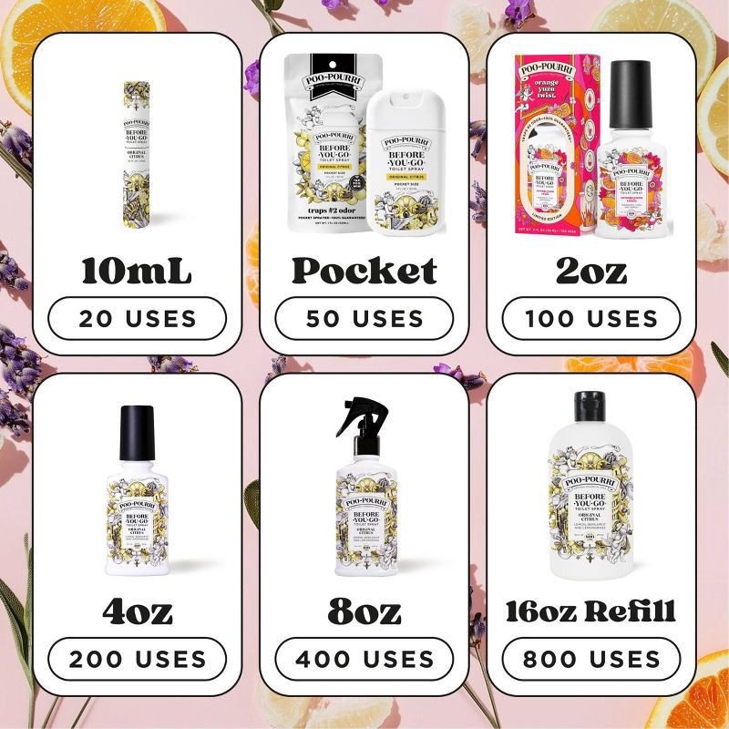 slide 11 of 15, Poo-Pourri 2 fl oz Yuzu Twist Toilet Spray Orange, 2 fl oz