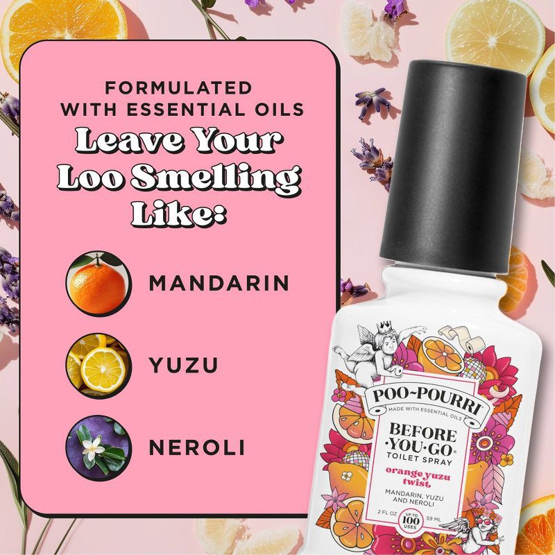 slide 13 of 15, Poo-Pourri 2 fl oz Yuzu Twist Toilet Spray Orange, 2 fl oz