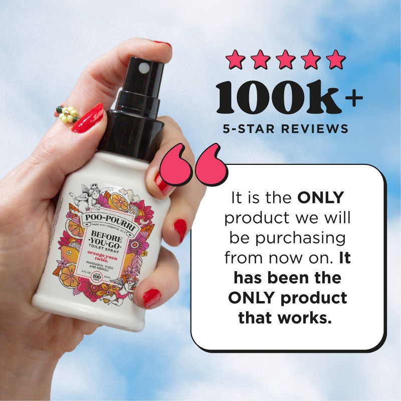 slide 14 of 15, Poo-Pourri 2 fl oz Yuzu Twist Toilet Spray Orange, 2 fl oz