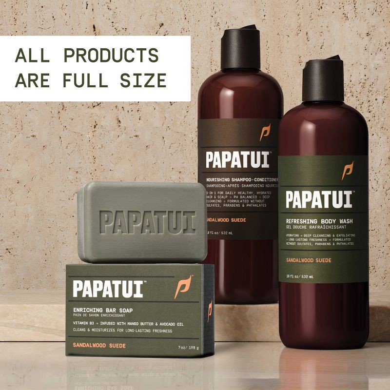 slide 6 of 8, Papatui Shower Pack Sandalwood Suede - 3ct, 3 ct