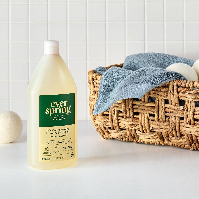 slide 2 of 3, Patchouli & Vetiver Ultra-Concentrated Liquid Laundry Detergent 64 Loads - 32 fl oz - Everspring™, 32 fl oz