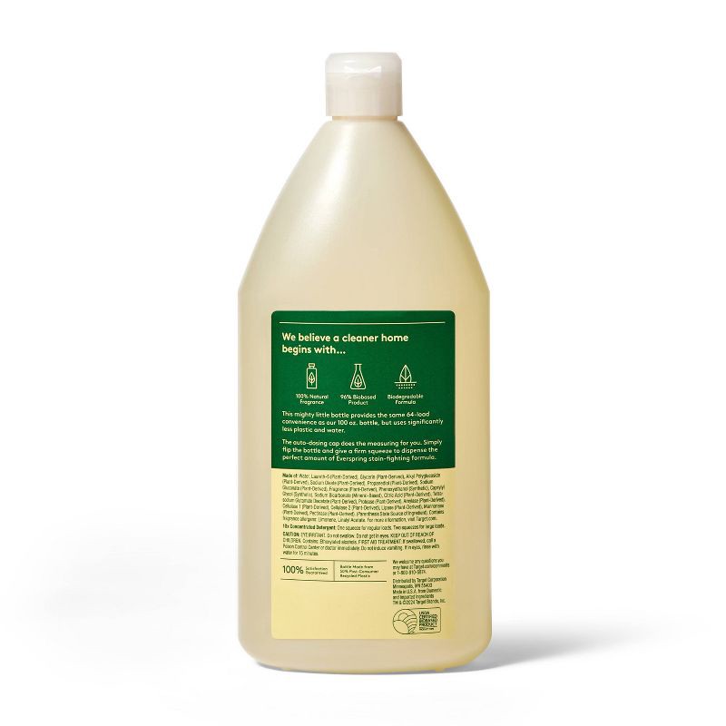 slide 3 of 3, Patchouli & Vetiver Ultra-Concentrated Liquid Laundry Detergent 64 Loads - 32 fl oz - Everspring™, 32 fl oz