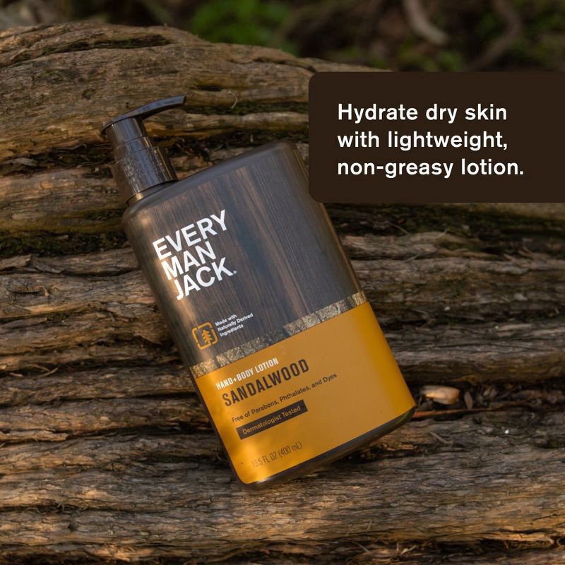 slide 8 of 8, Every Man Jack Daily Hydration Sandalwood Body Lotion - 13.5 fl oz, 13.5 fl oz