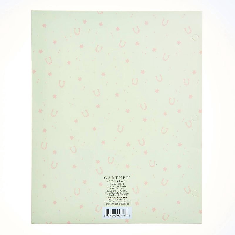 slide 3 of 3, Gartner Studios 2 Pocket Howdy Girl E: Ivory - Fringed Star Patch Paper Folder, 1 ct