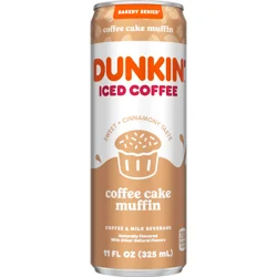 Dunkin' Bakery Series Coffee Cake Muffin Coffee & Milk Beverage 11 fl oz