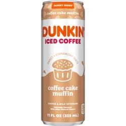 Dunkin' Bakery Series Coffee Cake Muffin Coffee & Milk Beverage 11 fl oz