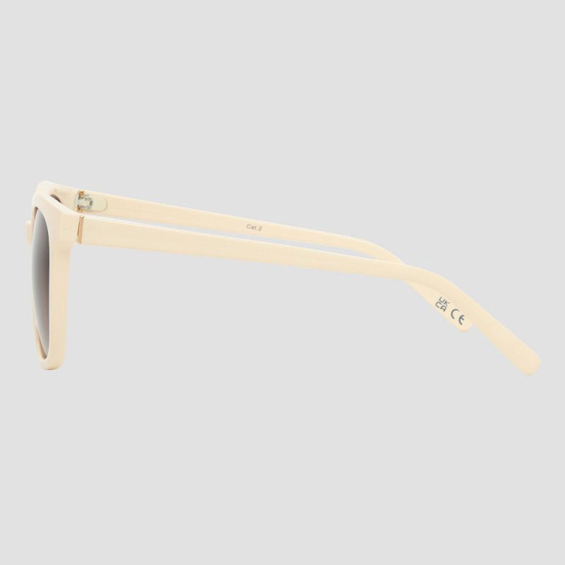 slide 4 of 4, Women's Shiny Plastic Square Sunglasses with Gradient Lenses - Universal Thread™ Ivory: Scratch-Resistant, UV Protection, 1 ct