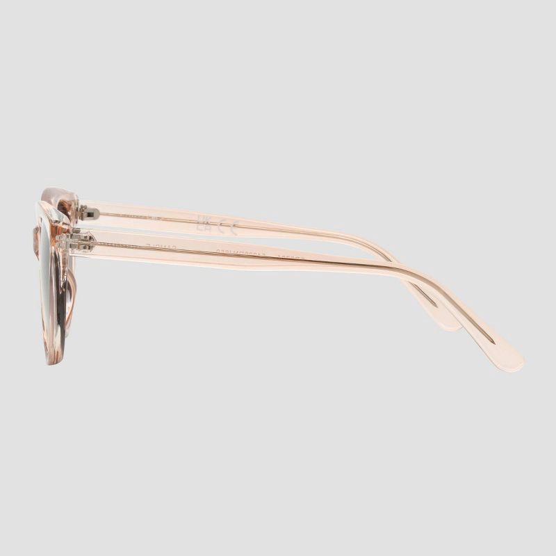 slide 4 of 4, Women's Shiny Plastic Cateye Sunglasses with Gradient Lenses - Universal Thread™ Pink: Scratch-Resistant, UV Protection, 1 ct