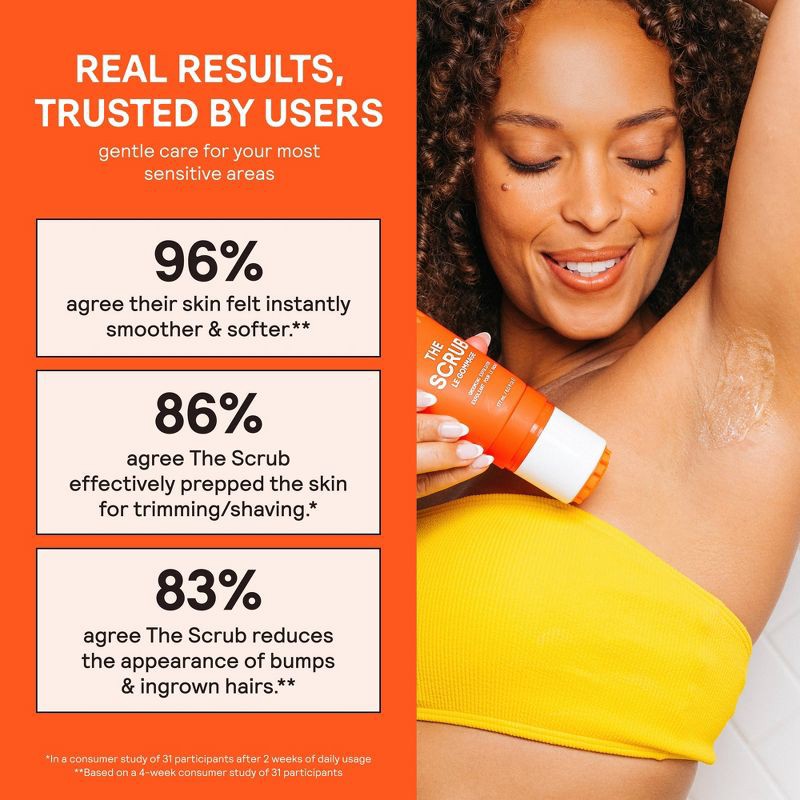 slide 5 of 10, Meridian The Scrub Pre-Trim Exfoliator for Bikini, Pubic & Underarm Areas Reduces Razor Bump & Ingrowns - 6.0 fl oz, 6 fl oz