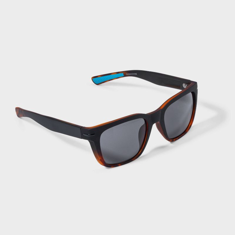 slide 2 of 4, Men's Rubberized Plastic Square Sunglasses - All In Motion™ Tortoise Brown: Scratch-Resistant, Maximum UV Protection, Recycled Frame, 1 ct
