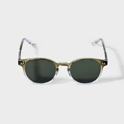 Men's Plastic Round Sunglasses - Goodfellow & Co™ Sage : Maximum UV Protection, Impact-Resistant, Recycled Material