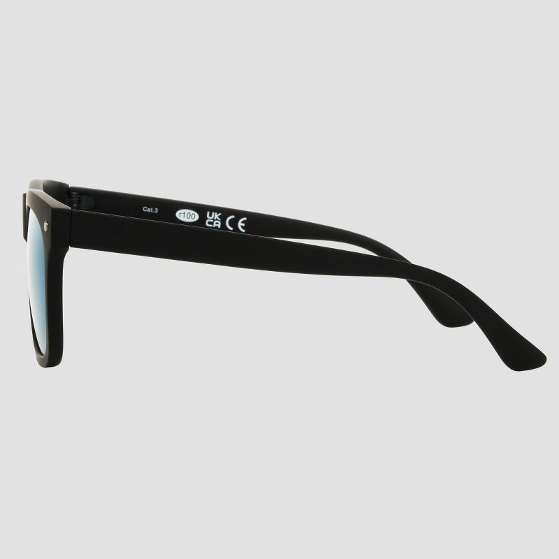 slide 4 of 4, Men's Matte Plastic Square Sunglasses - Original Use™ Black: Scratch-Resistant, UV Protection, Recycled Frame, 1 ct