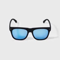 Men's Matte Plastic Square Sunglasses - Original Use™ Black: Scratch-Resistant, UV Protection, Recycled Frame
