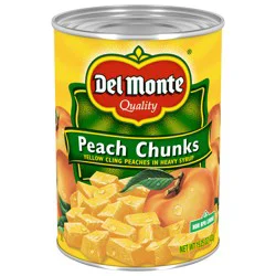 Del Monte Yellow Cling Peach Chunks in Heavy Syrup, 15.25 oz Can