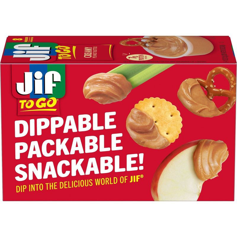 slide 4 of 9, Jif To-Go Creamy Peanut Butter - 8.8oz/8ct, 8 ct; 8.8 oz
