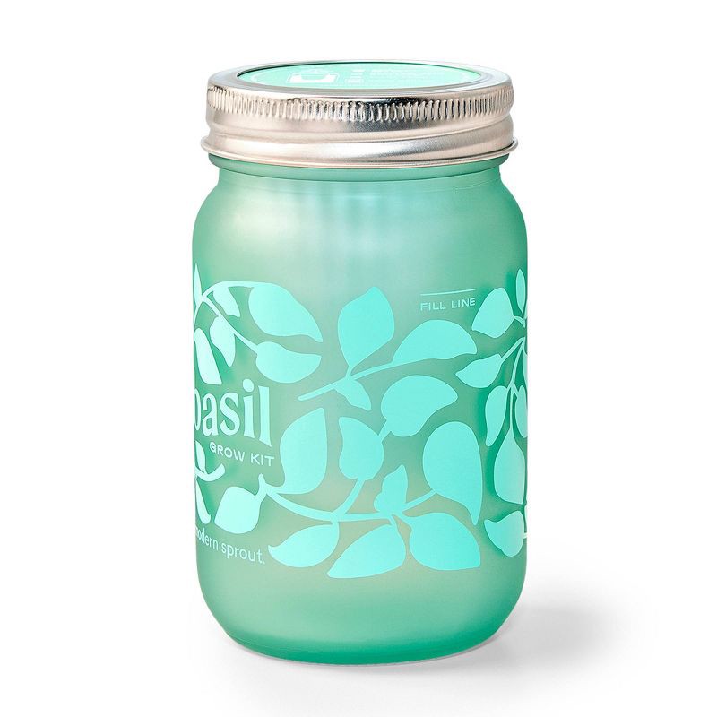 slide 5 of 6, Modern Sprout Basil Green Pint Jar Grow Kit, 1 ct