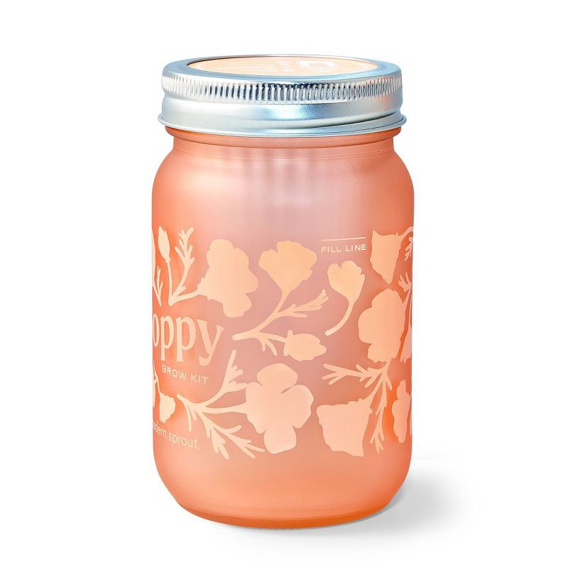 slide 4 of 5, Modern Sprout Poppy Purple Pint Jar Grow Kit, 1 ct