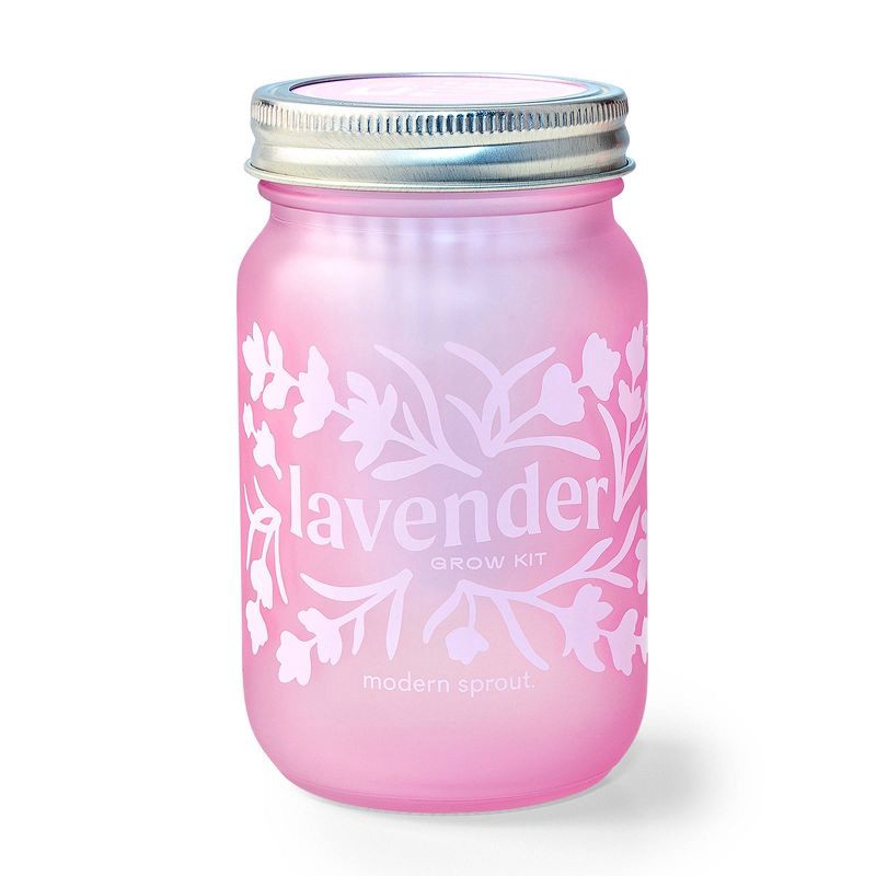 slide 2 of 6, Modern Sprout Lavender Purple Pint Jar Grow Kit, 1 ct