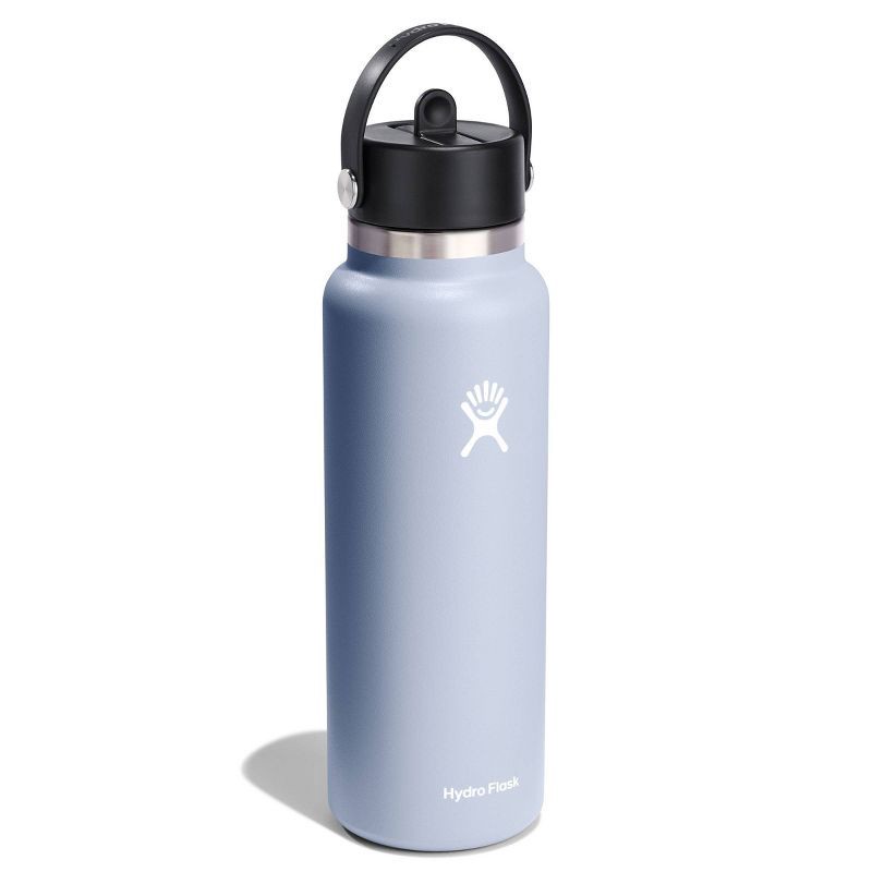 slide 2 of 3, Hydro Flask 40oz Wide Mouth Flex Straw Bottle - Surf: Vacuum-Insulated, BPA-Free, 40 oz