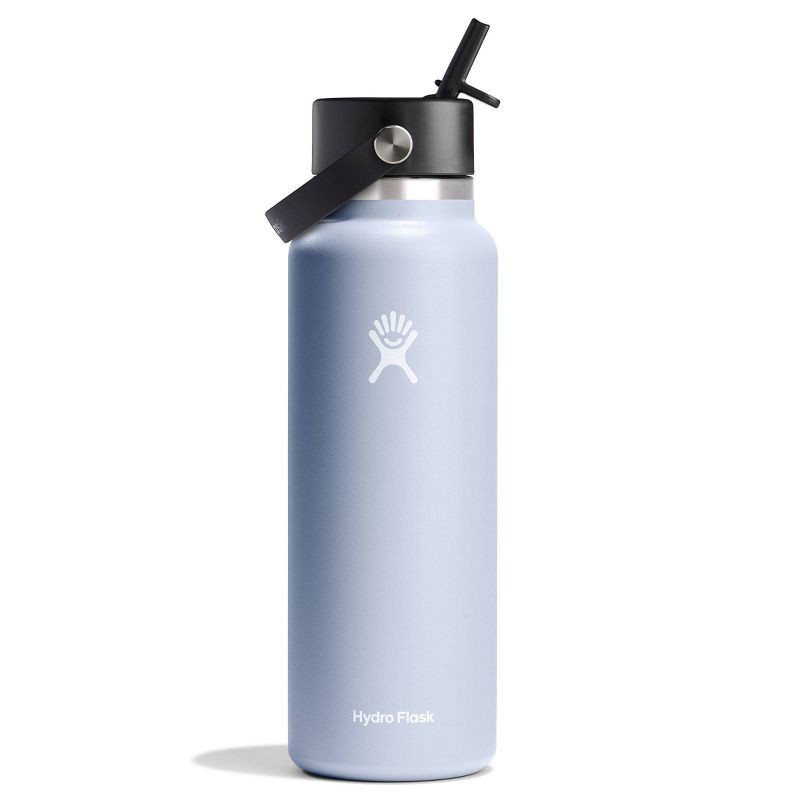 slide 1 of 3, Hydro Flask 40oz Wide Mouth Flex Straw Bottle - Surf: Vacuum-Insulated, BPA-Free, 40 oz