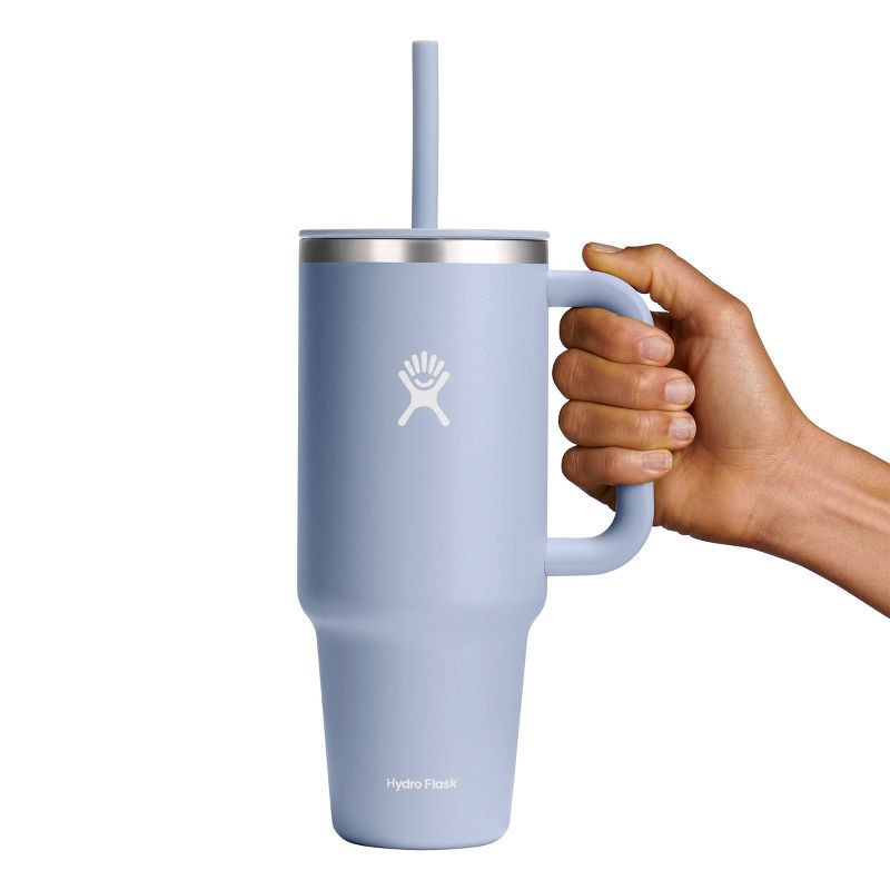 slide 4 of 4, Hydro Flask 40oz All Around Travel Straw Tumbler - Surf: Vacuum-Insulated, BPA-Free, 40 oz