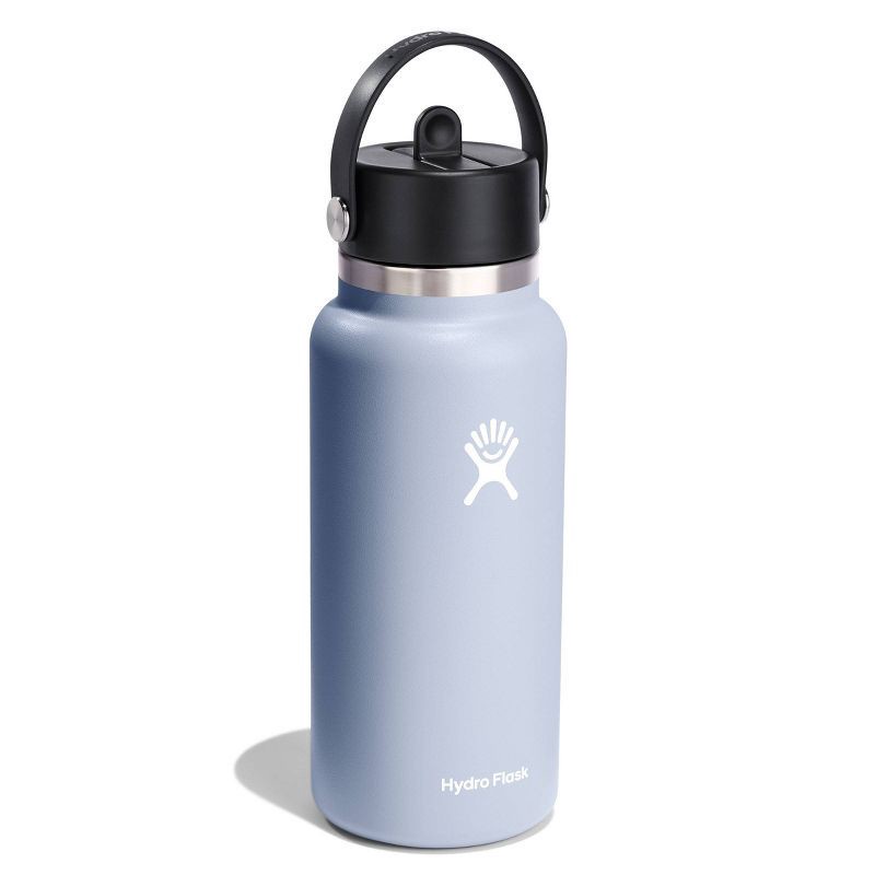 slide 2 of 3, Hydro Flask 32oz Wide Mouth Flex Straw Bottle - Surf: Vacuum-Insulated, BPA-Free, 32 oz
