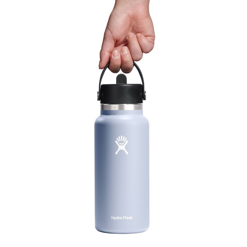 slide 3 of 3, Hydro Flask 32oz Wide Mouth Flex Straw Bottle - Surf: Vacuum-Insulated, BPA-Free, 32 oz