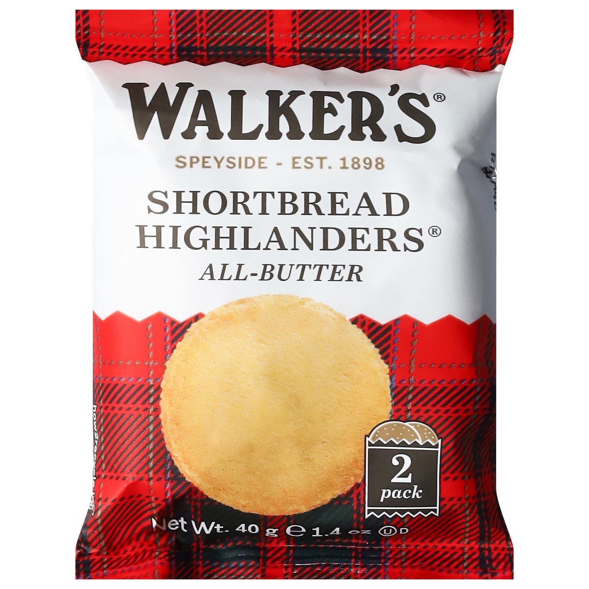 slide 1 of 5, Walker's All-Butter Shortbread Highlanders 2 ea, 1.4 oz