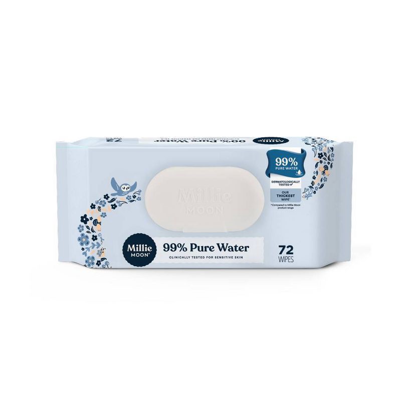 slide 2 of 6, Millie Moon 99% Pure Water Baby Wipes - 576ct, 576 ct