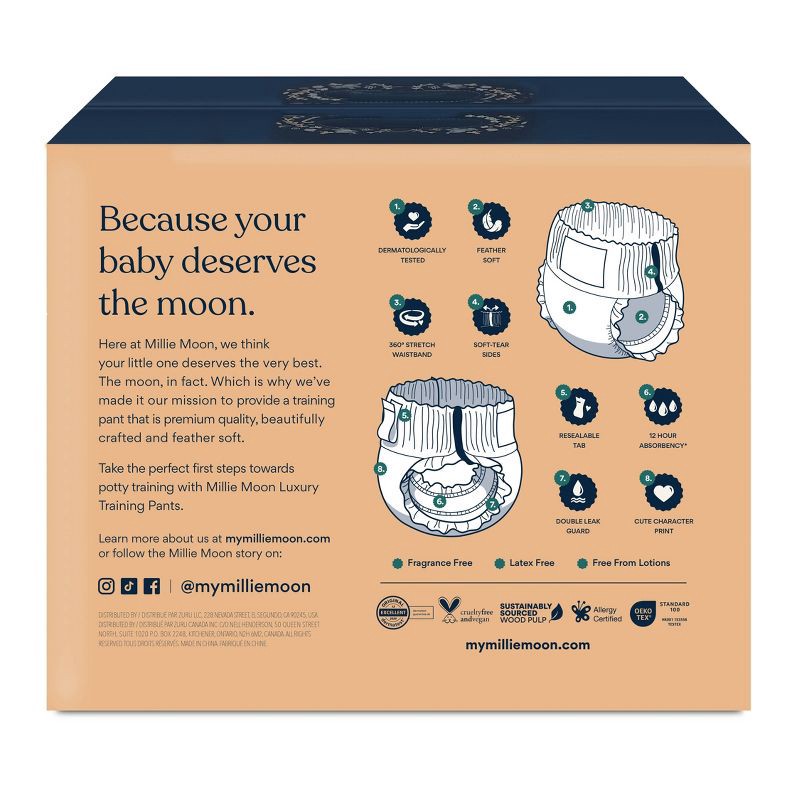 slide 2 of 9, Millie Moon Disposable Training Pants - 4T5T - 18ct, 18 ct
