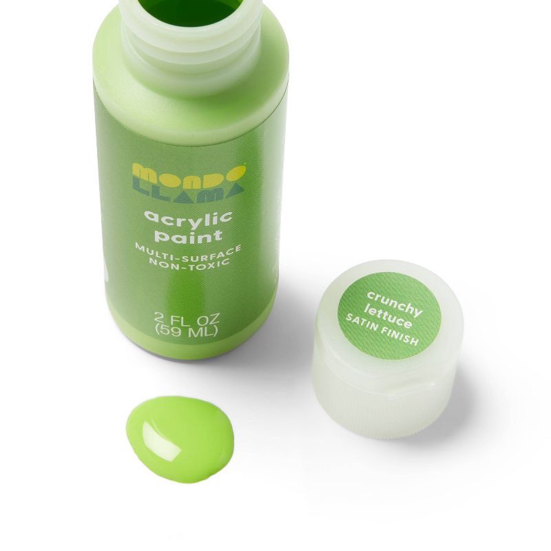 slide 2 of 3, 2oz Satin Acrylic Paint Crunchy Lettuce - Mondo Llama™, 2 oz
