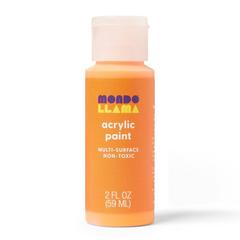 slide 1 of 3, 2oz Satin Acrylic Paint Pumpkin Party - Mondo Llama™, 2 oz