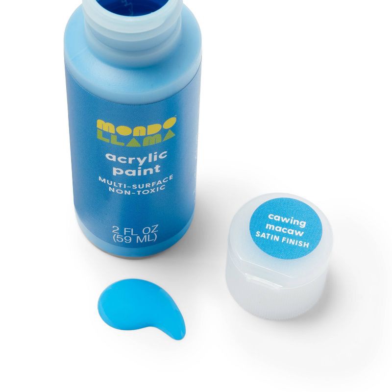slide 2 of 3, 2oz Satin Acrylic Paint Cawing Macaw - Mondo Llama™, 2 oz