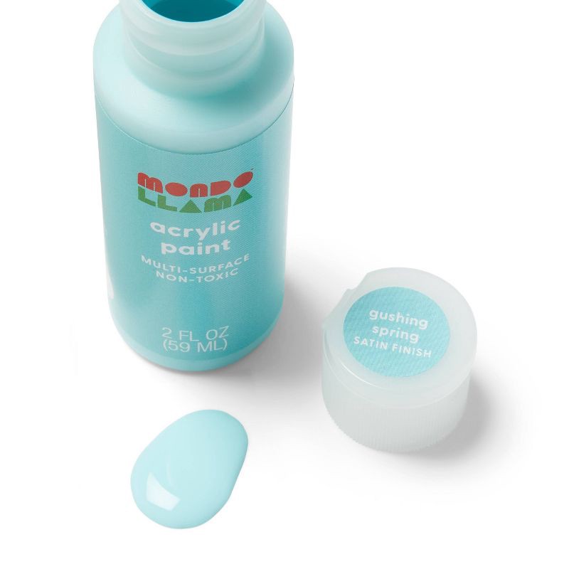 slide 2 of 3, 2oz Satin Acrylic Paint Gushing Spring - Mondo Llama™, 2 oz