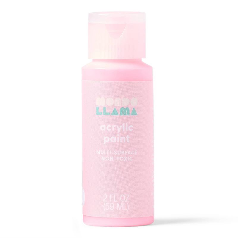 slide 1 of 3, 2oz Satin Acrylic Paint Flamingo Feathers - Mondo Llama™, 2 oz