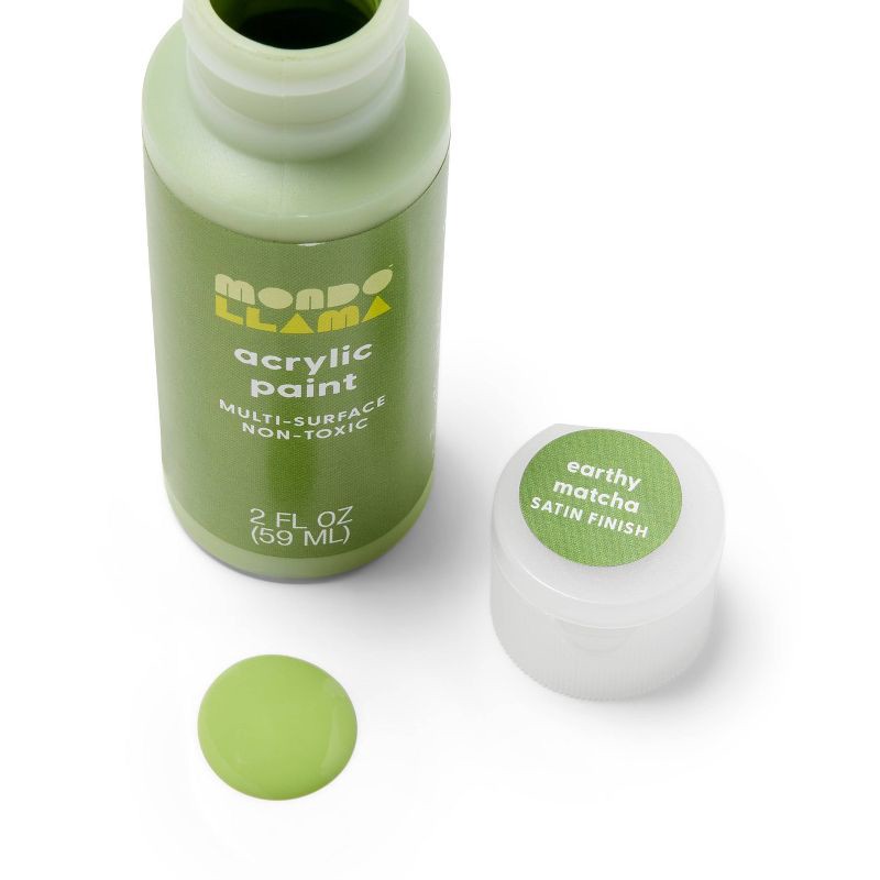 slide 2 of 3, 2oz Satin Acrylic Paint Earthy Matcha - Mondo Llama™, 2 oz