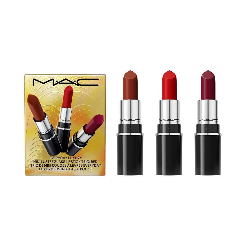 slide 2 of 6, MAC Everyday Luxury Mini Lustre Glass Lipstick Trio Gift Set - Red - 0.18oz - Ulta Beauty, 0.18 oz