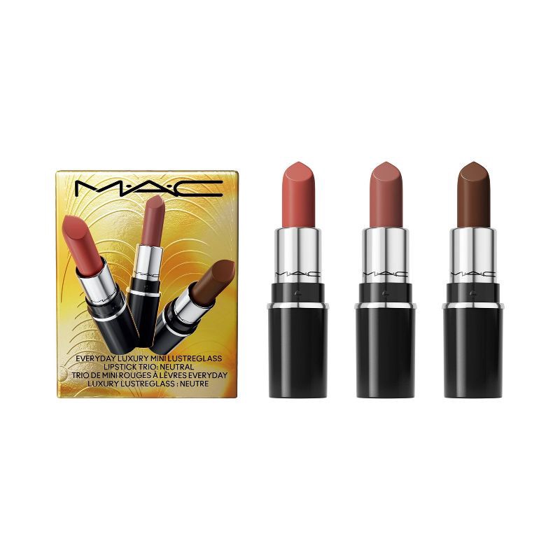 slide 1 of 6, MAC Everyday Luxury Mini Lustre Glass Lipstick Trio Gift Set - Neutral - 0.18oz - Ulta Beauty, 0.18 oz
