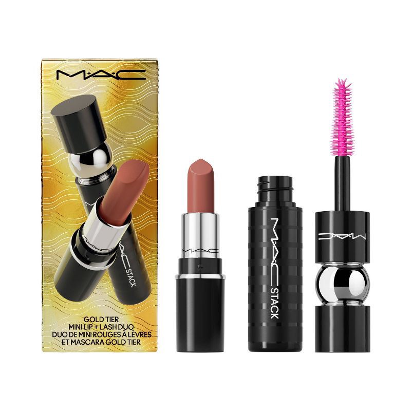slide 2 of 4, MAC Gold Tier Mini Lip + Lash Duo Gift Set - 0.16oz/2pc - Ulta Beauty, 0.16 oz, 2 ct