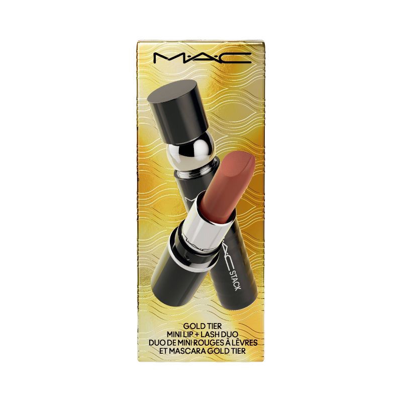 slide 4 of 4, MAC Gold Tier Mini Lip + Lash Duo Gift Set - 0.16oz/2pc - Ulta Beauty, 0.16 oz, 2 ct